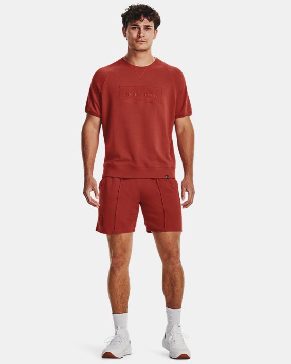 Men's Project Rock Terry Gym Shorts in Red image number 2